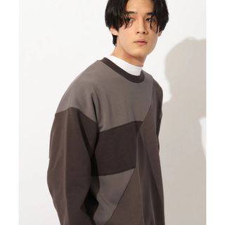 ザショップティーケー(THE SHOP TK)の【THE SHOP TK/タケオキクチ】長袖プルオーバー異素材パッチワーク L(スウェット)