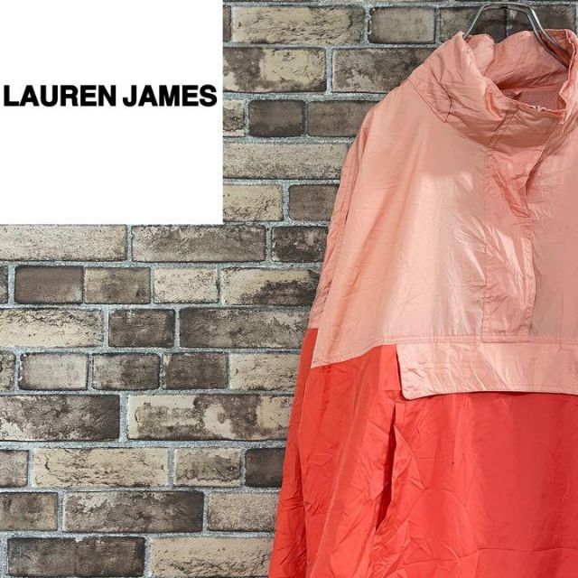 深緑(ふかみどり) LAUREN JAMES ポリジャケット プルオーバー ハーフ