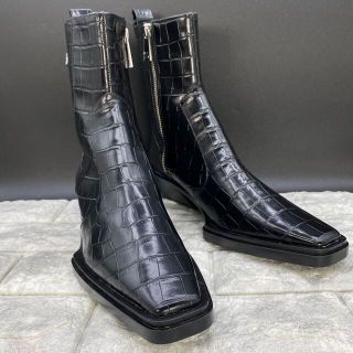 ZARA - ✨新品 ZARA ザラ ショートブーツ ヒールブーツ クロコ型押し