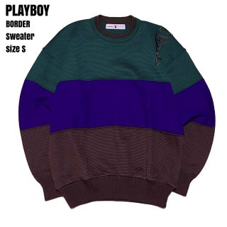 プレイボーイ(PLAYBOY)の＊5814 PLAYBOY プレイボーイ　太ボーダー　ボーダー　セーター　ニット(ニット/セーター)