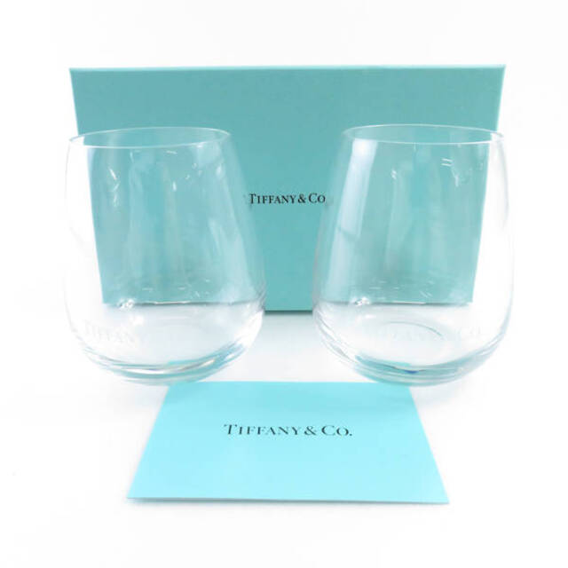 【新品　未使用品】TIFFANY(ティファニー)　TCO ロゴ　ペアグラス