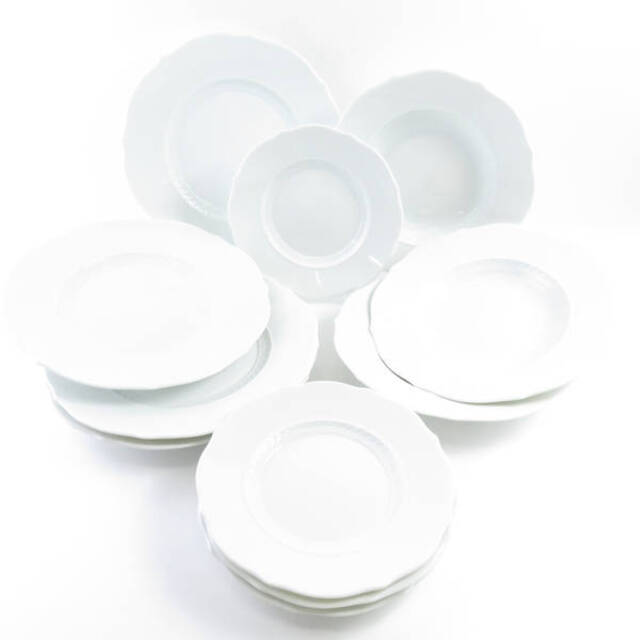 リチャードジノリ ミュージオホワイト 大皿、中皿、スープ皿 11枚 ホワイト系 プレートセット ディナー パン SC5620S