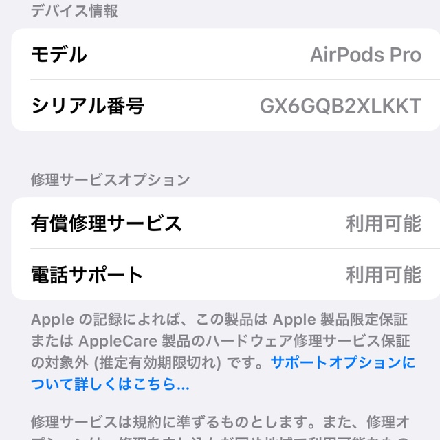 APPLE AirPods Pro 第1世代 正規 中古美品
