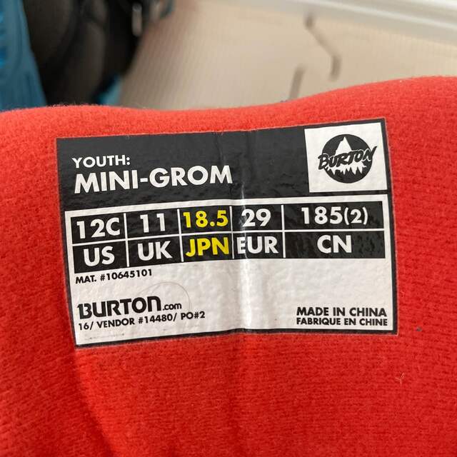 BURTON - バートン BURTON キッズ用スノーボードブーツ 18.5cm の通販 ...