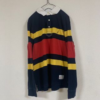 ノーティカ(NAUTICA)のノーティカ ラガーシャツ 長袖ポロシャツ ビッグボーダー トリプル 三色(ポロシャツ)