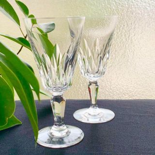 バカラ(Baccarat)のA美品＊オールド バカラ ペア シャンパン ワイン グラス BACCARAT(グラス/カップ)