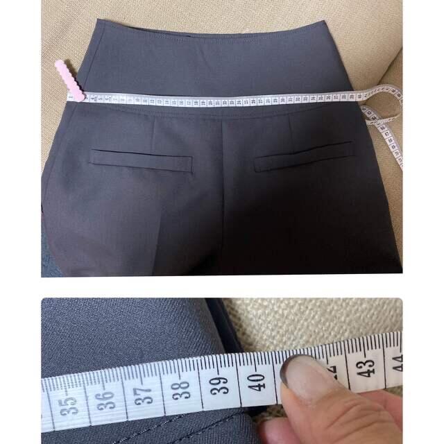 タグ付き【新品未使用】LOHENワイドベルトストレートパンツ 36 グレー ...
