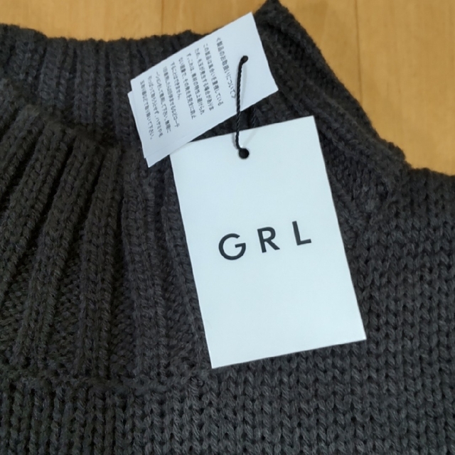 GRL(グレイル)のGRL バックスリット前後差ヘムリブニットトップス レディースのトップス(ニット/セーター)の商品写真