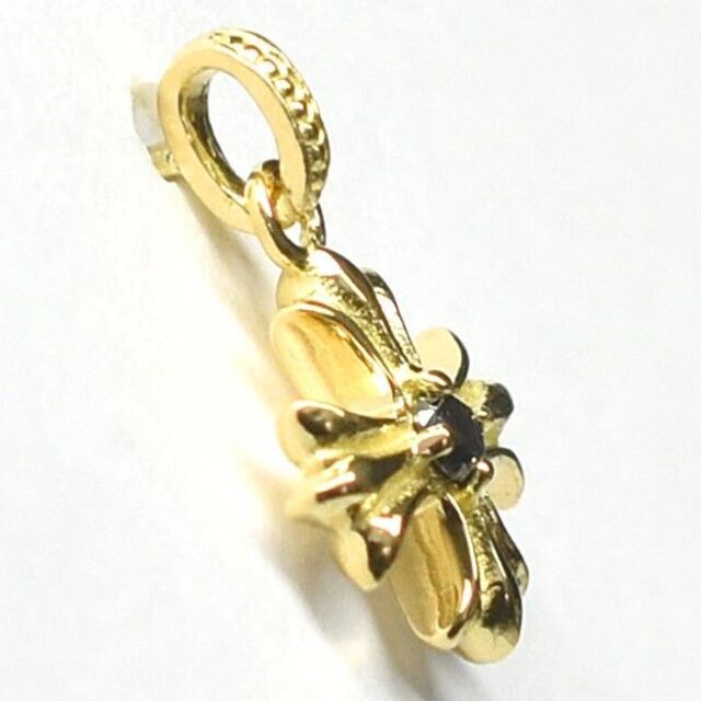 メンズ【新品】18金/k18/ブラックダイヤモンド0.02ct/クロス/ピアス メンズのアクセサリー(ピアス(片耳用))の商品写真