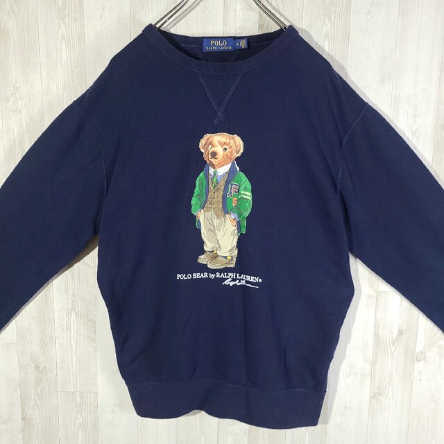 希少☆ポロベアラルフ好き必見! リメイク POLO BEAR  SWEAT