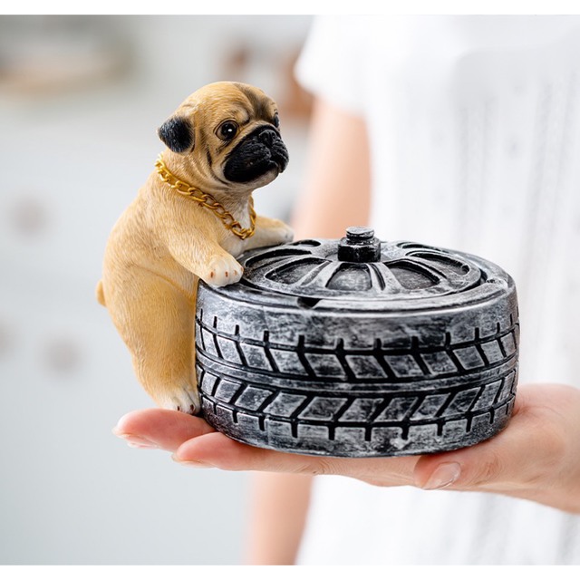 パグ雑貨 パグ 置物 小物入れドッグ 犬 収納ボックス かご 小物入れ