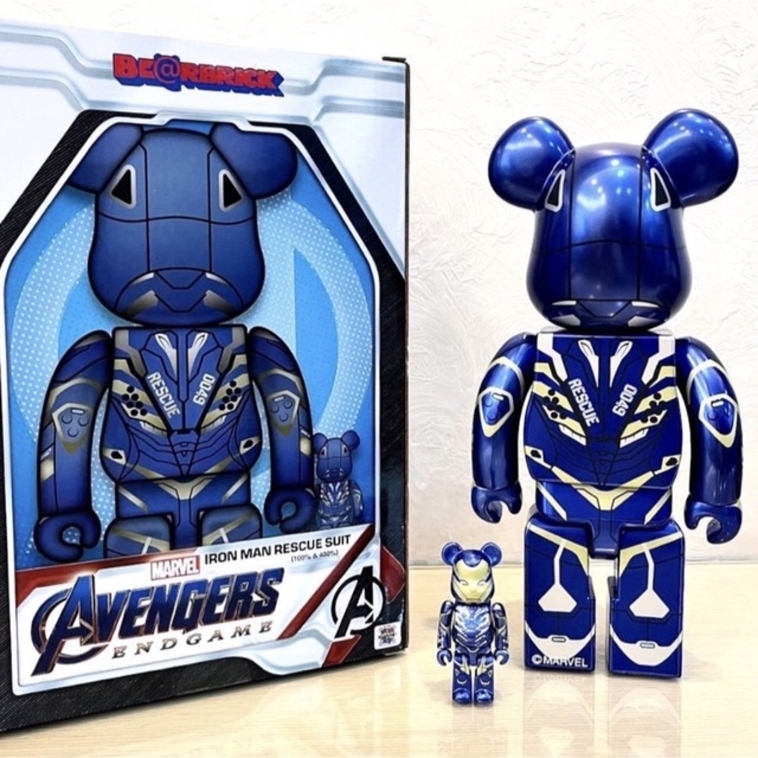 MEDICOM TOY - BE@RBRICK IRON MAN RESCUE SUIT 100&400%の通販 by ...