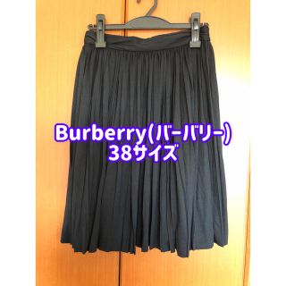 バーバリー(BURBERRY)のBurberry バーバリー ブラックプリーツスカート 38サイズ(ひざ丈スカート)