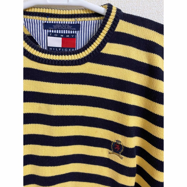 TOMMY HILFIGER(トミーヒルフィガー)のTOMMYHILFIGER ボーダーニット（古着） メンズのトップス(ニット/セーター)の商品写真