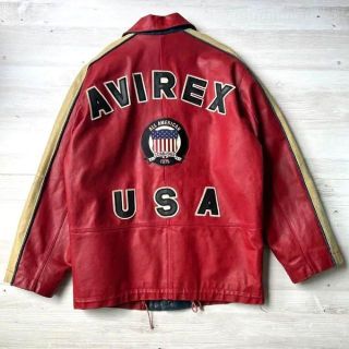AVIREX - 90’s AVIREX アヴィレックス レザージャケット ヴァーシティジャケット