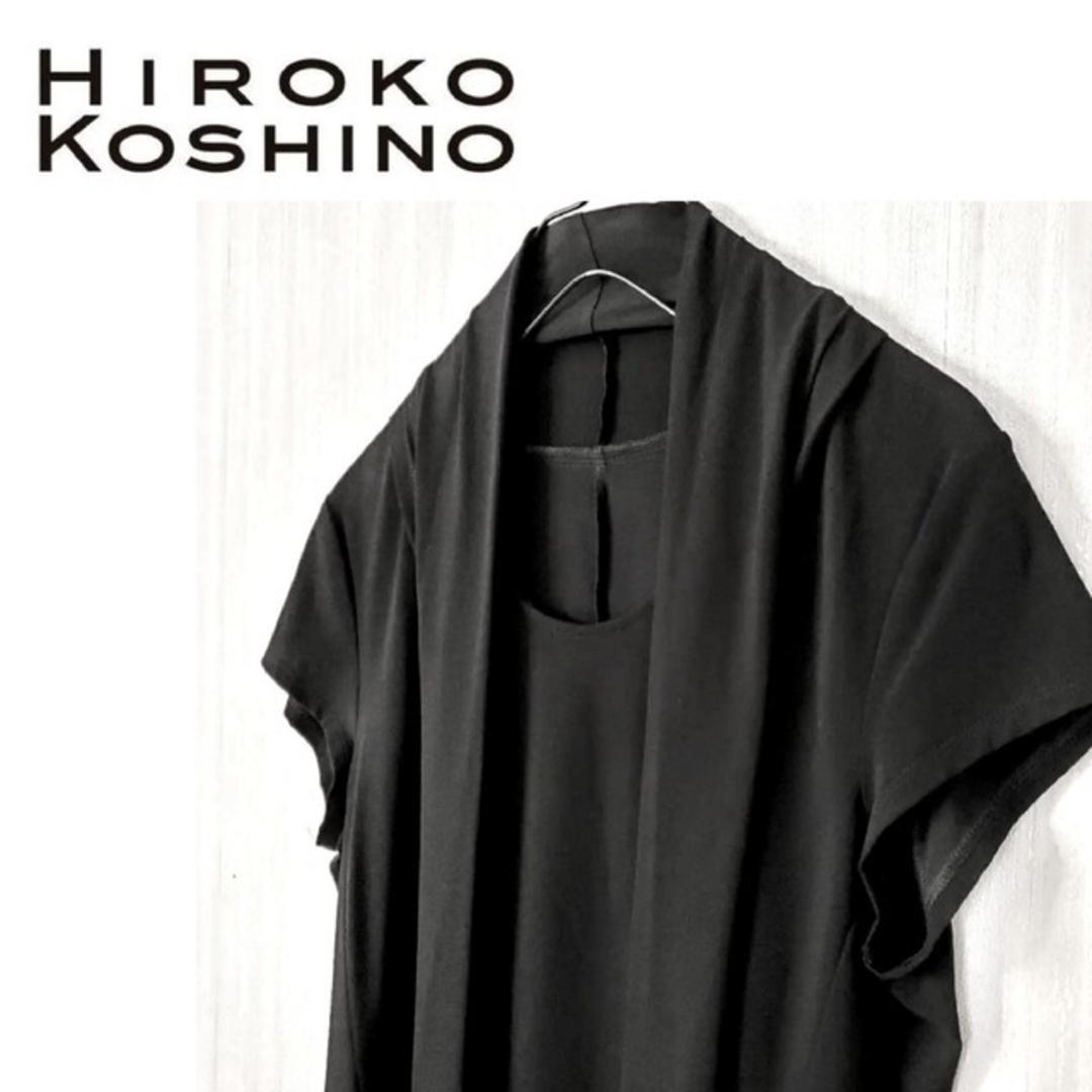 HIROKO KOSHINO ヒロココシノ カットソー 黒 40