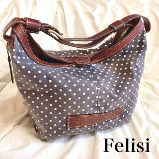 フェリージ(Felisi)のFelisi フェリージ ショルダーバッグ トートバッグ ドット 水玉 レザー(ショルダーバッグ)