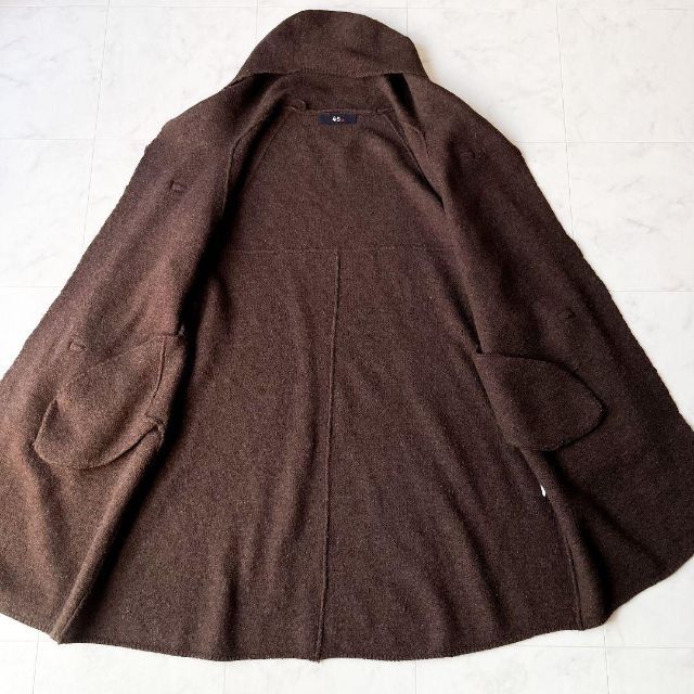 45R - 美品✨ 45R 45rpm ウールアルパカ縮絨フードコート ガウン