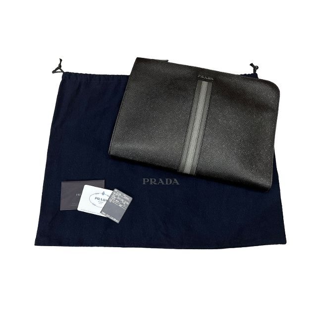 taha様専用 美品 プラダ ドキュメントケース クラッチ バッグ 黒