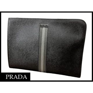 プラダ(PRADA)のtaha様専用 美品 プラダ ドキュメントケース クラッチ バッグ 黒(トラベルバッグ/スーツケース)