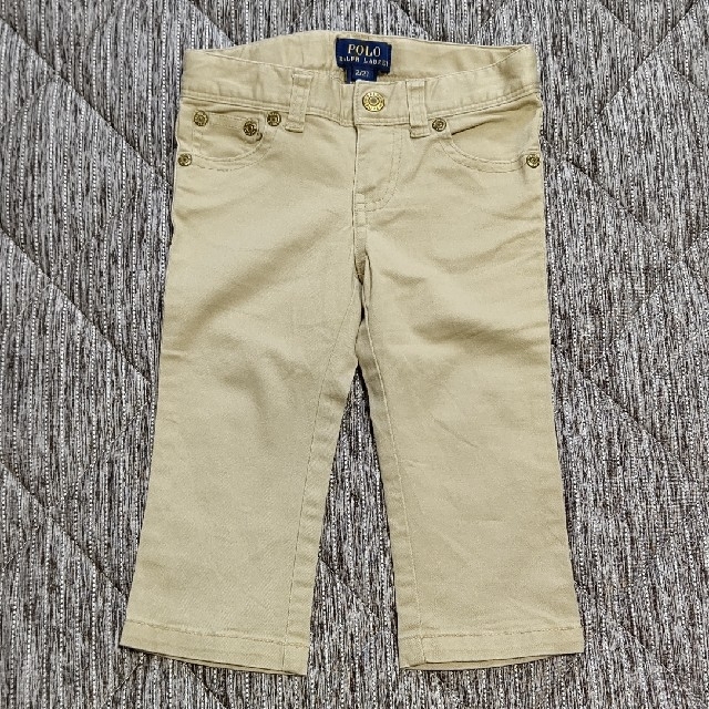 POLO RALPH LAUREN(ポロラルフローレン)のラルフローレン  ベージュ  チノ パンツ  2T  ビッグポニー キッズ/ベビー/マタニティのキッズ服女の子用(90cm~)(パンツ/スパッツ)の商品写真