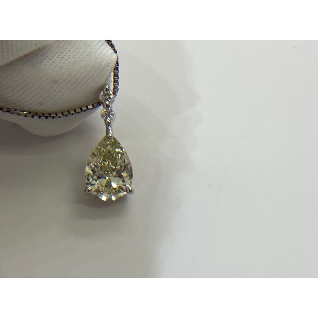 トップ PT ネックネス 鑑別書 付き 新品 一粒 ダイヤモンド 1.006ct
