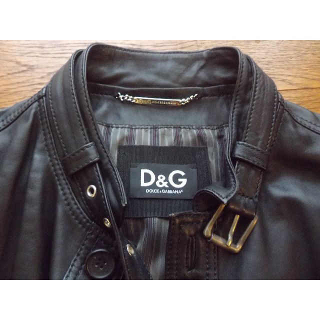 D&G(ディーアンドジー)のD&G 革ジャケットと、D&G ジーンズ & シャツ（長袖2 + 半袖1枚) メンズのジャケット/アウター(レザージャケット)の商品写真