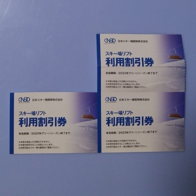 日本スキー場開発　株主優待　リフト割引券他 チケットの施設利用券(スキー場)の商品写真