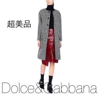 ドルチェアンドガッバーナ(DOLCE&GABBANA)の1度の使用✨新品同様Dolce&Gabbana千鳥コート(ロングコート)