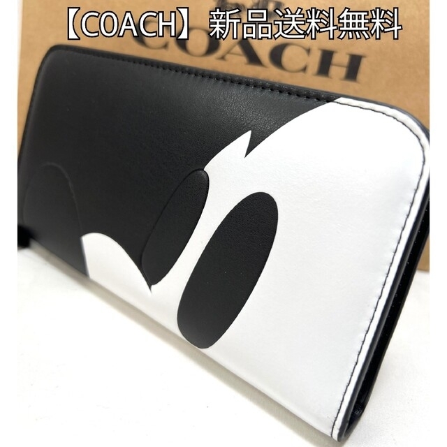 【COACH】coach コーチ 長財布 ミッキーマウスコラボ 横顔