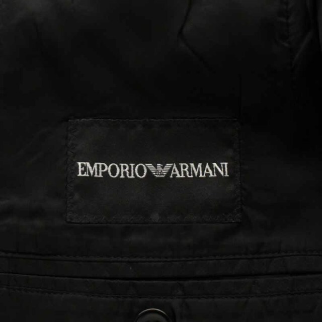 Emporio Armani(エンポリオアルマーニ)のエンポリオアルマーニ テーラードジャケット ストライプ ウール 48 M~L 黒 メンズのジャケット/アウター(テーラードジャケット)の商品写真