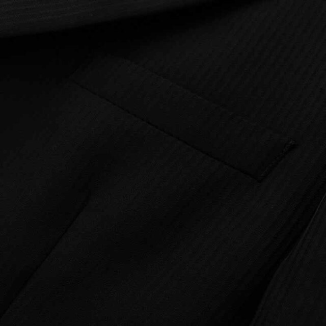 Emporio Armani(エンポリオアルマーニ)のエンポリオアルマーニ テーラードジャケット ストライプ ウール 48 M~L 黒 メンズのジャケット/アウター(テーラードジャケット)の商品写真