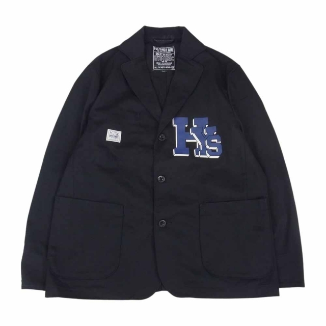 HYSTERIC GLAMOUR ヒステリックグラマー 02221AJ01 HYS COLLEGE カバーオール ジャケット ブラック系 L