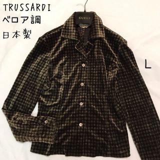 TRUSSARDI トラサルディ ゴルフ ベロア トラックジャケット