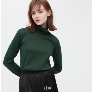 ユニクロ(UNIQLO)のスムースストレッチコットンタートルネックT ユニクロ(Tシャツ(長袖/七分))