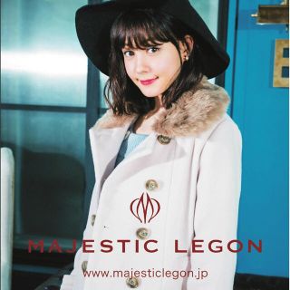 マジェスティックレゴン(MAJESTIC LEGON)のMAJESTIC LEGON ファー衿Wボタンコート(チェスターコート)