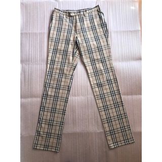 バーバリーブラックレーベル(BURBERRY BLACK LABEL)のBURBERRY BLACK LABEL メンズ ベージュチェックパンツ(スラックス)