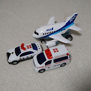 救急車　パトカー　飛行機　3点セット(電車のおもちゃ/車)