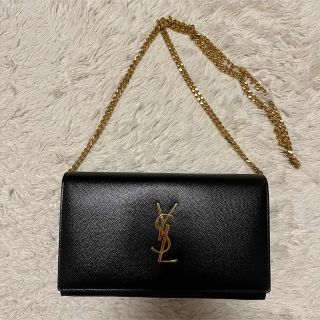 サンローラン(Saint Laurent)の【新品同様】YSL  サンローラン チェーンウォレットショルダーバッグ ブラック(ショルダーバッグ)