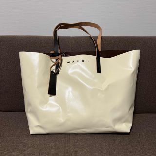 マルニ(Marni)のMARNI マルニ トートバッグ オフホワイト×ブラウン(トートバッグ)