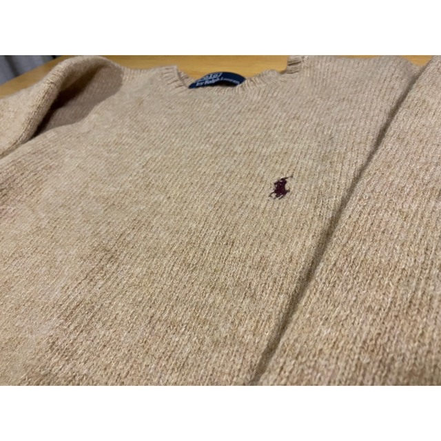 Ralph Lauren(ラルフローレン)のラルフローレン セーター ウール100％ キャメル色 国内正規品 メンズのトップス(ニット/セーター)の商品写真