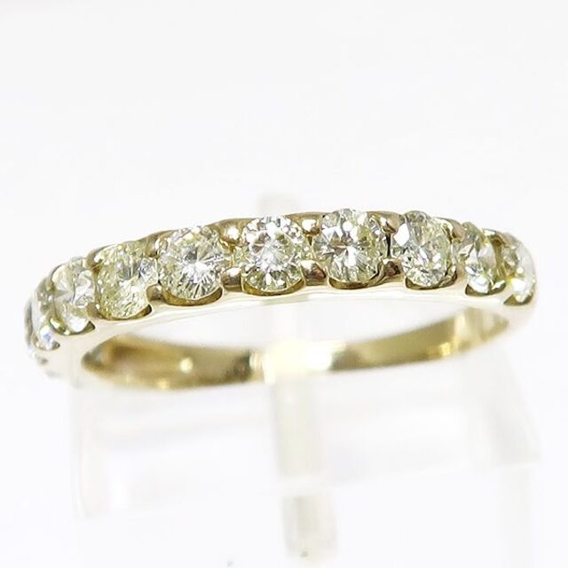 美品 K18 ハーフエタニティ ダイヤリング　ダイヤモンド 1ct リング 指輪
