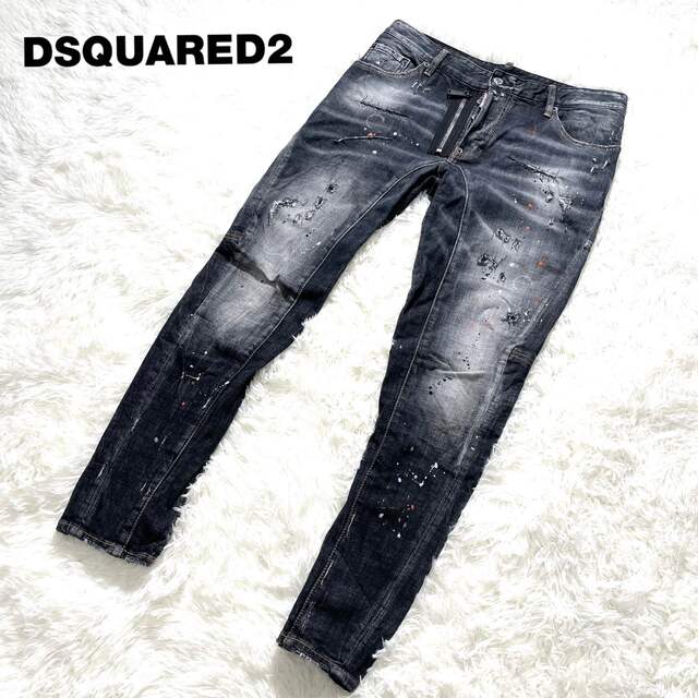 DSQUARED2 ディースクエアード フロントジップ デニム 黒 50 | www ...