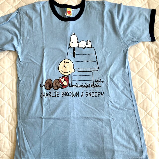 SNOOPY(スヌーピー)のSNOOPYスヌーピーTシャツブルーL レディースのトップス(Tシャツ(半袖/袖なし))の商品写真