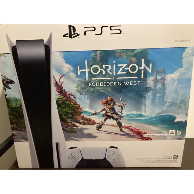 PlayStation(プレイステーション)の新品未使用　ps5 2台セット　horizon 同梱版　グランツーリスモ同梱版 エンタメ/ホビーのゲームソフト/ゲーム機本体(家庭用ゲーム機本体)の商品写真