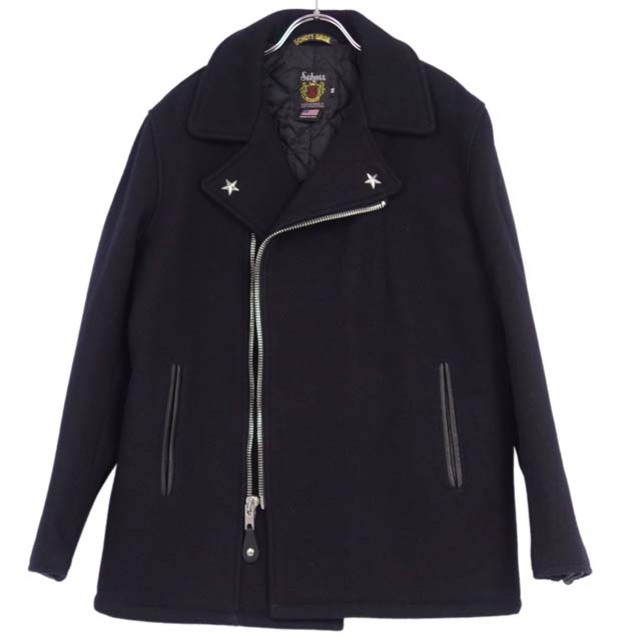 schott - 極美品 ショット SCHOTT コート ピーコート ライダース