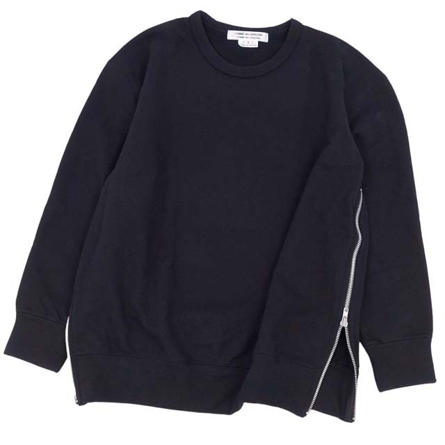 美品 コムデギャルソン COMME des GARCONS コムコム スウェット AD2021 サイドジップ トレーナー レディース クルーネック トップス S ブラック | フリマアプリ ラクマ 美品 コムデギャルソン COMME des GARCONS コムコム スウェット AD2021 サイドジップ トレーナー レディース クルーネック トップス S ブラック | フリマアプリ ラクマ