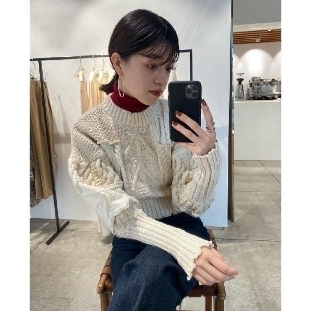 TODAYFUL(トゥデイフル)の【新品タグ付】TODAYFUL Patchwork Puff Knit ニット レディースのトップス(ニット/セーター)の商品写真