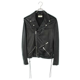 サンローラン(Saint Laurent)のサンローランパリ 16SS 412855 Y5NQ1 レースアップアロハダブルレザージャケット メンズ 46(レザージャケット)