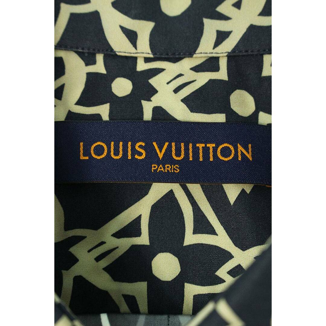 LOUIS VUITTON ルイヴィトン 21AW LV ワックスショート スリーブ モノグラム 半袖シャツ RM212 FS8 HLS72W ネイビー